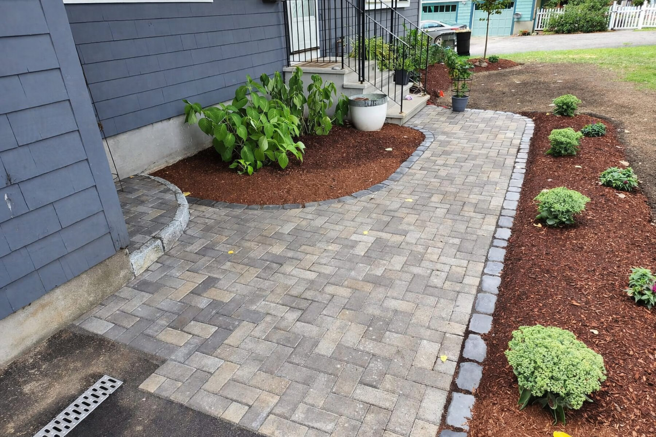 Concrete patio construction